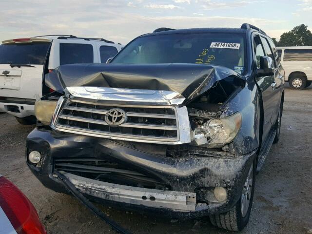 5TDZY68A08S002548 - 2008 TOYOTA SEQUOIA LI GRAY photo 2