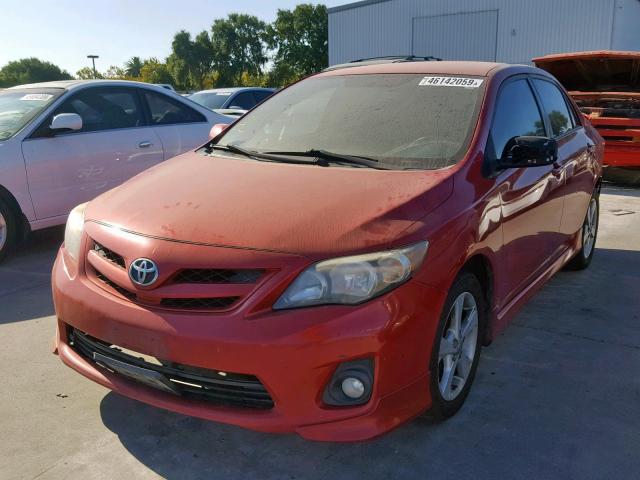 2T1BU4EE4BC695259 - 2011 TOYOTA COROLLA S RED photo 2