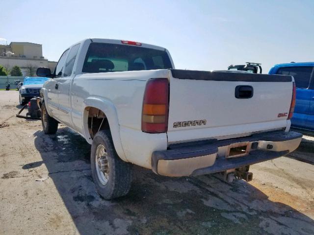 1GTHC29U03E150595 - 2003 GMC SIERRA C25 WHITE photo 3