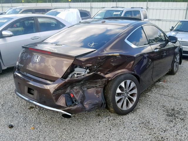 1HGCT1B84DA005927 - 2013 HONDA ACCORD EXL BROWN photo 4