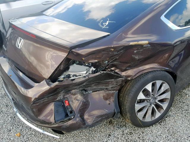 1HGCT1B84DA005927 - 2013 HONDA ACCORD EXL BROWN photo 9