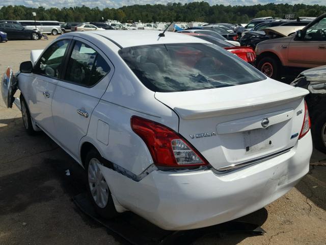 3N1CN7AP7CL918969 - 2012 NISSAN VERSA S WHITE photo 3