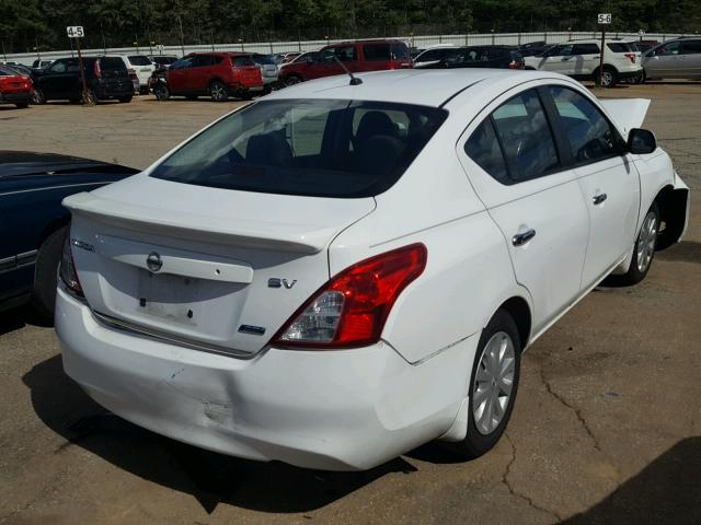 3N1CN7AP7CL918969 - 2012 NISSAN VERSA S WHITE photo 4