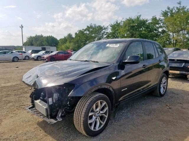 5UXWX7C56E0E78406 - 2014 BMW X3 XDRIVE3 BLACK photo 2