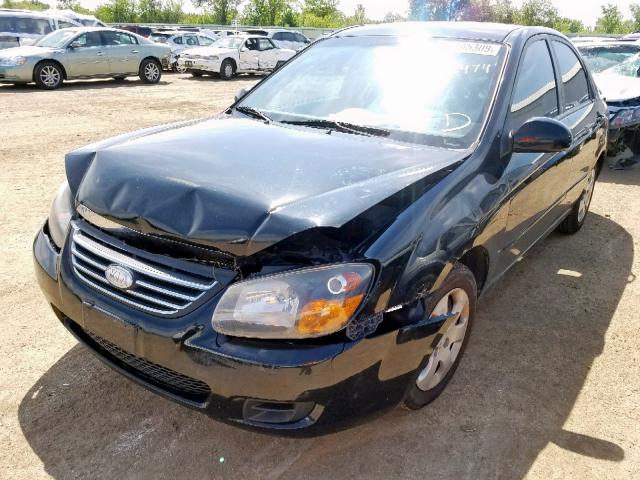 KNAFE221695630809 - 2009 KIA SPECTRA EX BLACK photo 2