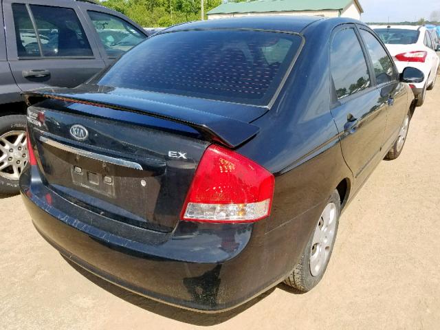 KNAFE221695630809 - 2009 KIA SPECTRA EX BLACK photo 4