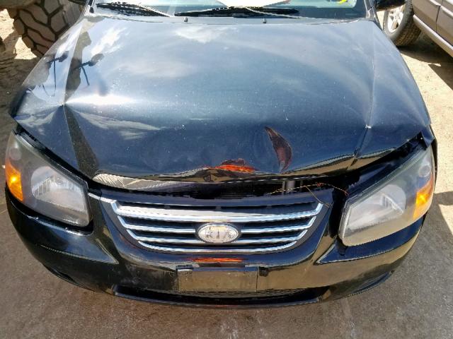 KNAFE221695630809 - 2009 KIA SPECTRA EX BLACK photo 7