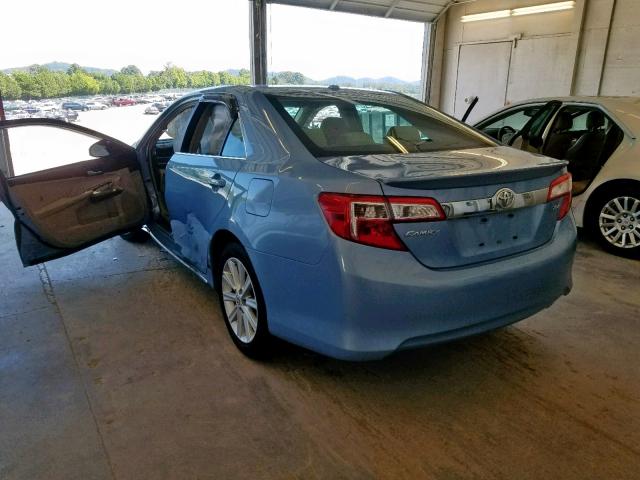 4T1BF1FK3CU615169 - 2012 TOYOTA CAMRY BASE BLUE photo 3