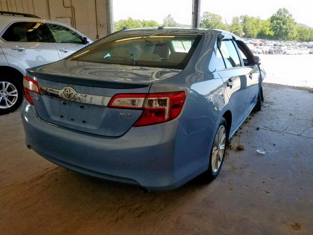 4T1BF1FK3CU615169 - 2012 TOYOTA CAMRY BASE BLUE photo 4