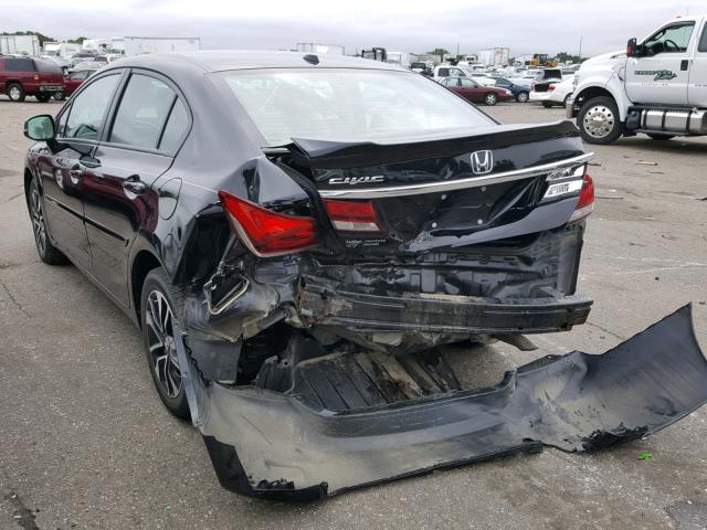 19XFB2F98DE079064 - 2013 HONDA CIVIC EXL BLACK photo 3