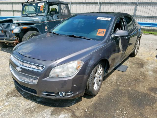 1G1ZE5E79A4149845 - 2010 CHEVROLET MALIBU LTZ ნაცრისფერი ფოტო 2