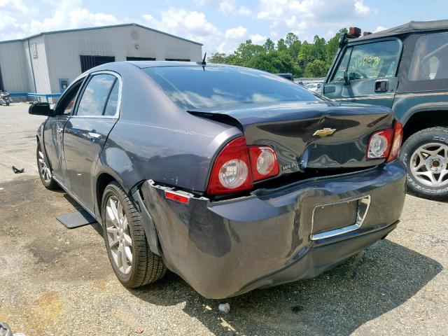 1G1ZE5E79A4149845 - 2010 CHEVROLET MALIBU LTZ ნაცრისფერი ფოტო 3