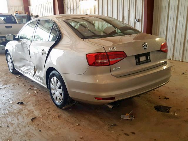 3VW2K7AJ6FM290489 - 2015 VOLKSWAGEN JETTA BASE SILVER photo 3