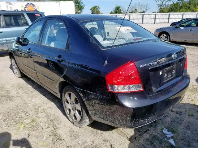 KNAFE221395627088 - 2009 KIA SPECTRA EX BLACK photo 3