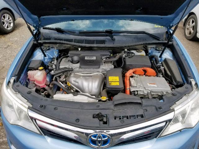 4T1BD1FK2CU005821 - 2012 TOYOTA CAMRY HYBR BLUE photo 7