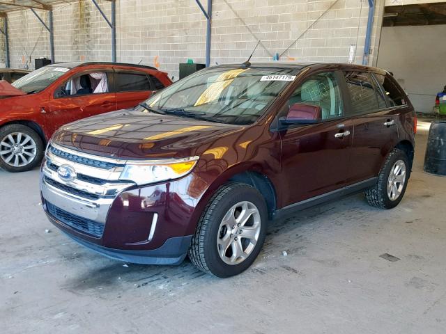 2FMDK4JC4BBA66785 - 2011 FORD EDGE SEL PURPLE photo 2