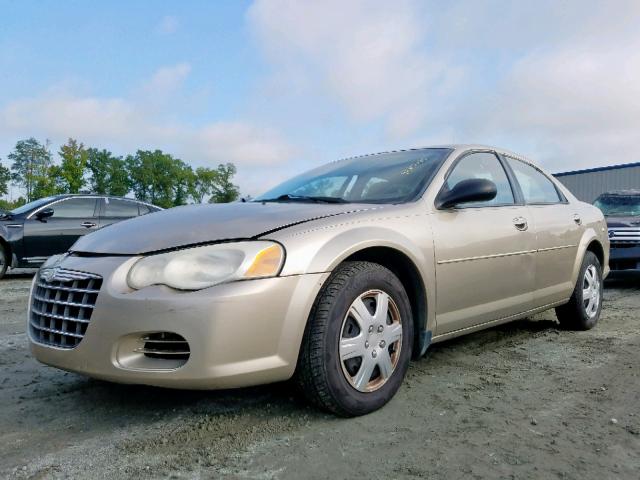 1C3EL46R54N250048 - 2004 CHRYSLER SEBRING LX GOLD photo 2