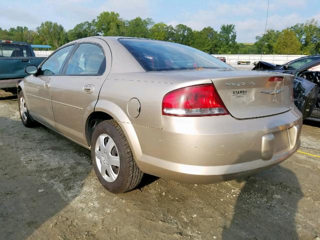 1C3EL46R54N250048 - 2004 CHRYSLER SEBRING LX GOLD photo 3