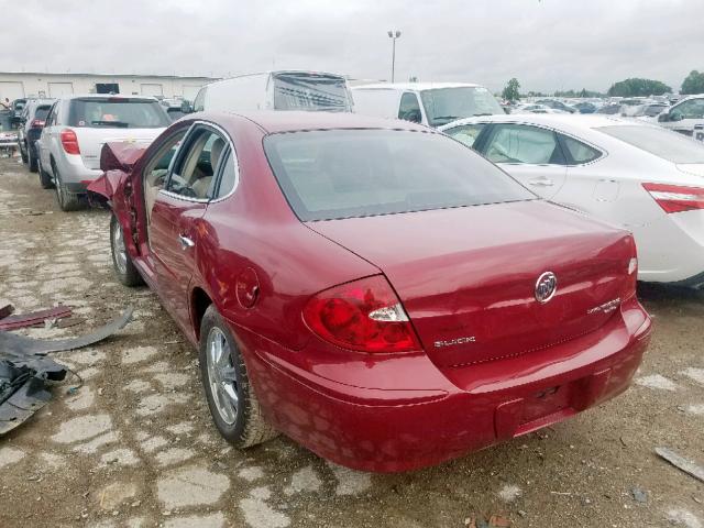 2G4WD562451202853 - 2005 BUICK LACROSSE C RED photo 3