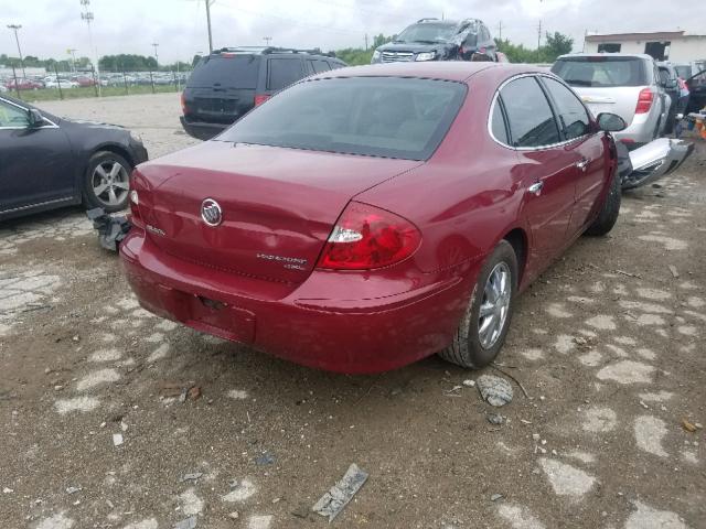 2G4WD562451202853 - 2005 BUICK LACROSSE C RED photo 4