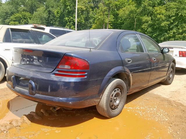 1B3EL36T74N334424 - 2004 DODGE STRATUS SE BLUE photo 4