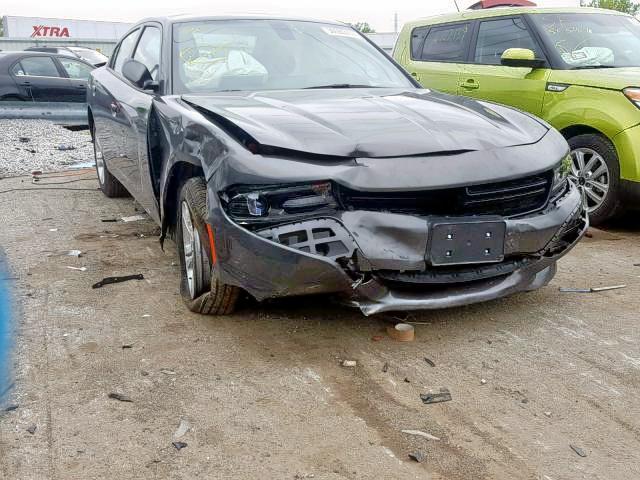 2C3CDXBG0JH273493 - 2018 DODGE CHARGER SX CHARCOAL photo 1