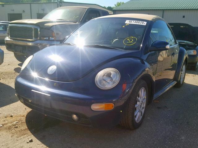 3VWCM31Y35M315691 - 2005 VOLKSWAGEN NEW BEETLE ლურჯი ფოტო 2