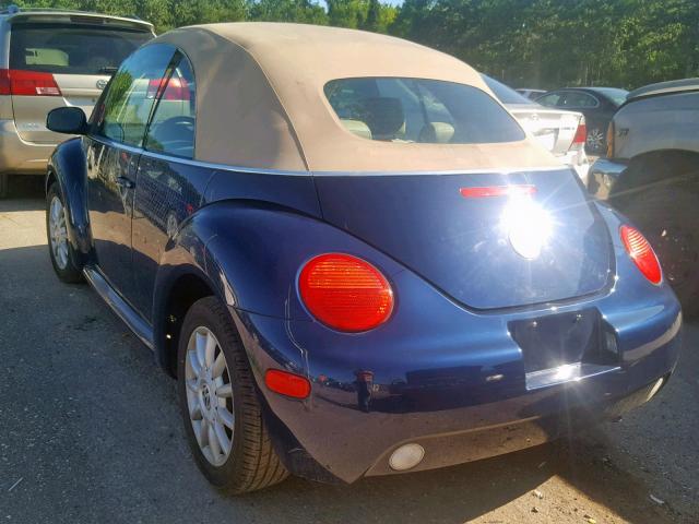 3VWCM31Y35M315691 - 2005 VOLKSWAGEN NEW BEETLE ლურჯი ფოტო 3