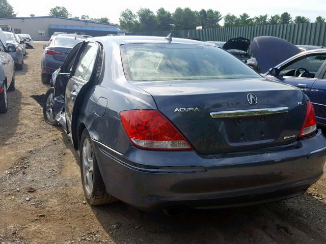 JH4KB16585C006550 - 2005 ACURA RL CHARCOAL photo 3