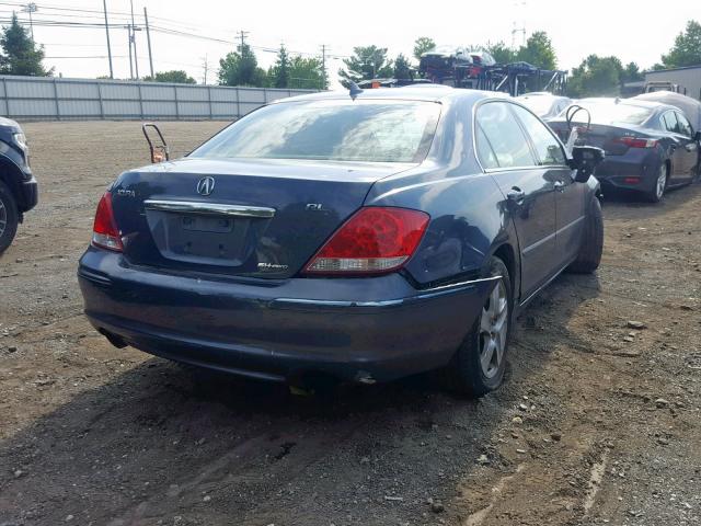 JH4KB16585C006550 - 2005 ACURA RL CHARCOAL photo 4