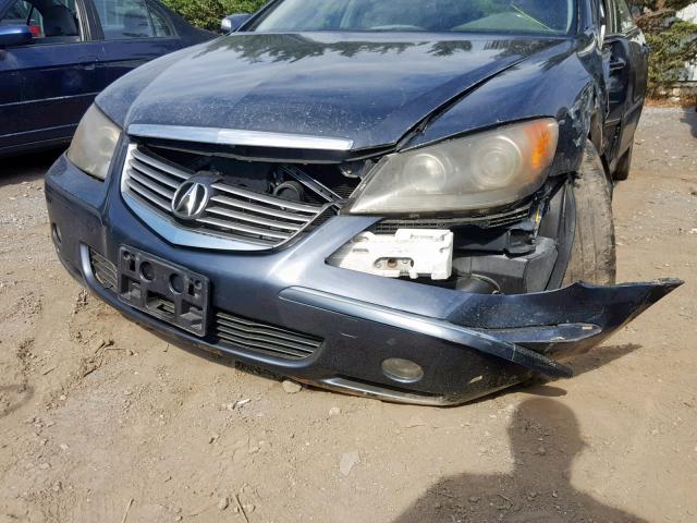 JH4KB16585C006550 - 2005 ACURA RL CHARCOAL photo 9