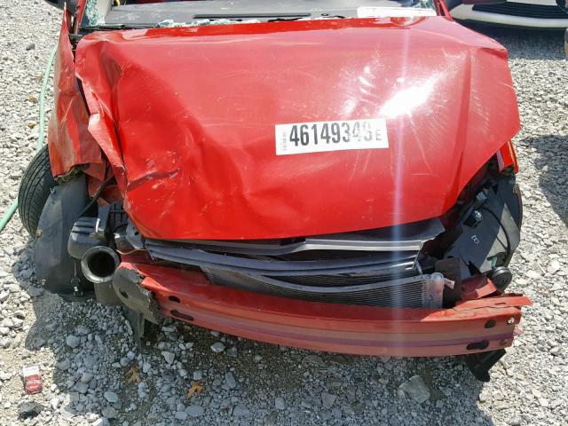 1G1AT58H697254599 - 2009 CHEVROLET COBALT LT RED photo 7