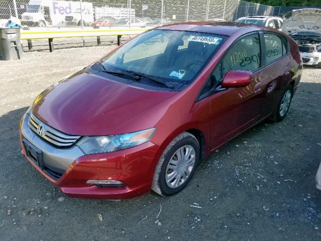 JHMZE2H53AS004908 - 2010 HONDA INSIGHT LX RED photo 2