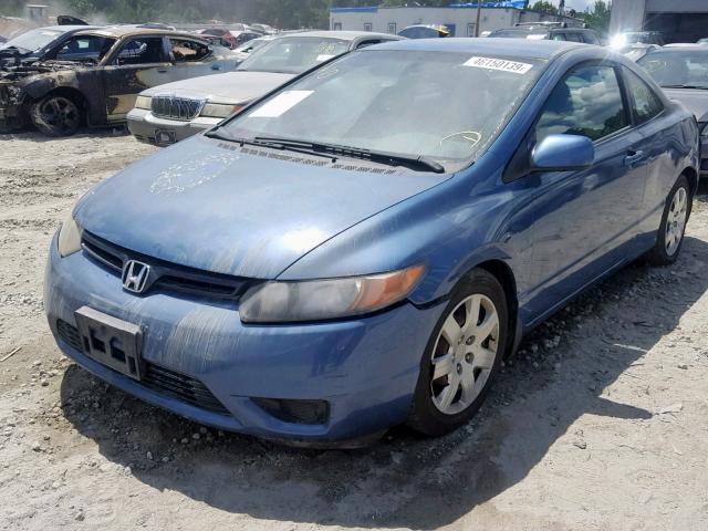 2HGFG11636H514039 - 2006 HONDA CIVIC LX BLUE photo 2