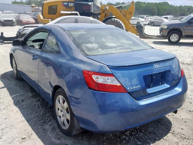 2HGFG11636H514039 - 2006 HONDA CIVIC LX BLUE photo 3