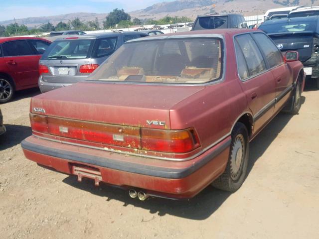 JH4KA466XLC003854 - 1990 ACURA LEGEND L RED photo 4