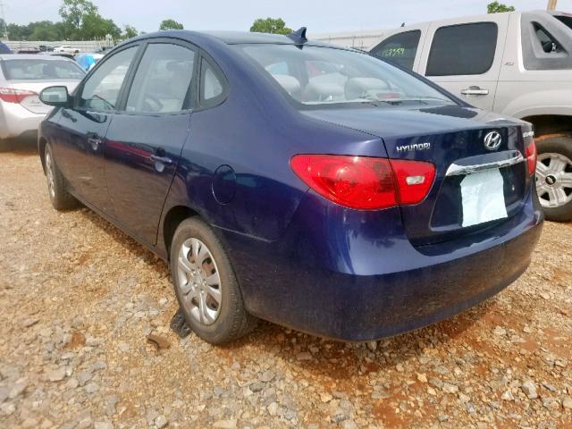 KMHDU4AD1AU983016 - 2010 HYUNDAI ELANTRA BL BLUE photo 3