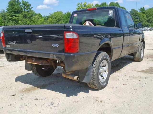 1FTYR15E65PB09788 - 2005 FORD RANGER SUP BLACK photo 4