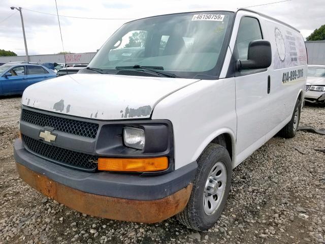 1GCSGAFX0C1150395 - 2012 CHEVROLET EXPRESS G1 WHITE photo 2