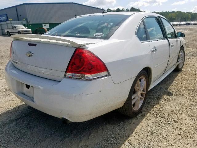 2G1WC5E30D1191407 - 2013 CHEVROLET IMPALA LTZ WHITE photo 4