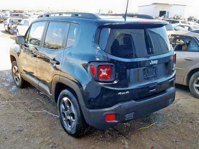 ZACCJBAB8JPH44799 - 2018 JEEP RENEGADE S BLACK photo 3