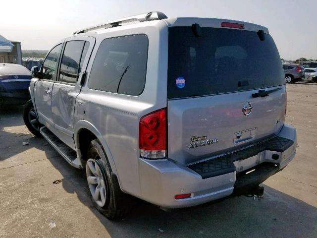 5N1AA0NC8AN621068 - 2010 NISSAN ARMADA SE SILVER photo 3