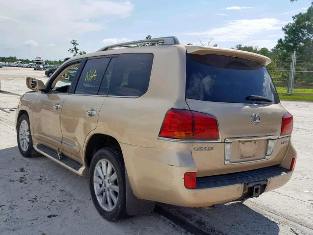 JTJHY7AX5A4045488 - 2010 LEXUS LX 570 GOLD photo 3