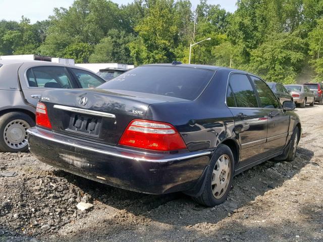 JH4KA966X4C000497 - 2004 ACURA 3.5RL BLACK photo 4