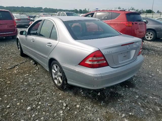 WDBRF92H07F912422 - 2007 MERCEDES-BENZ C 280 4MAT SILVER photo 3