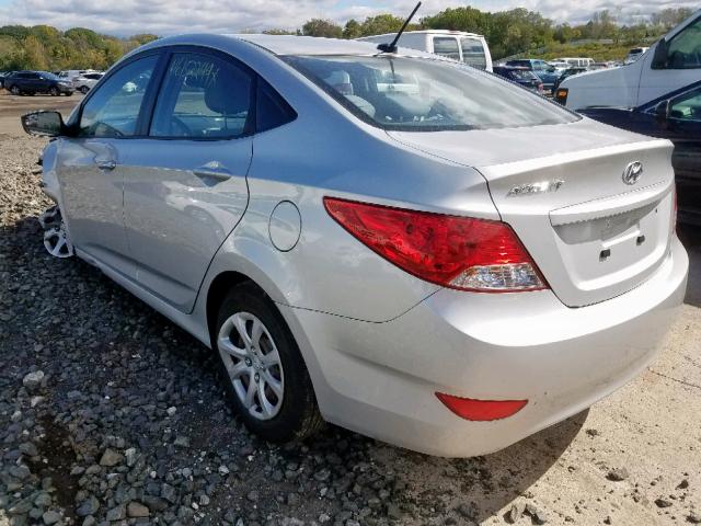 KMHCT4AE2EU758259 - 2014 HYUNDAI ACCENT GLS SILVER photo 3