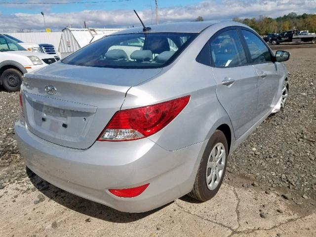 KMHCT4AE2EU758259 - 2014 HYUNDAI ACCENT GLS SILVER photo 4