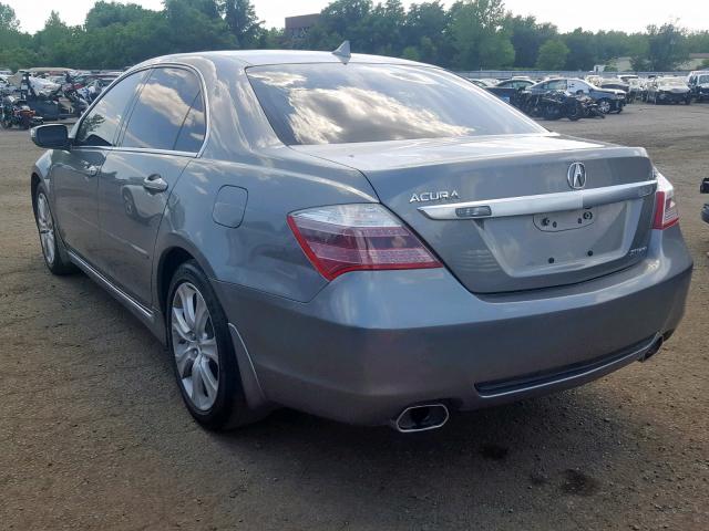 JH4KB2F69AC001088 - 2010 ACURA RL GRAY photo 3