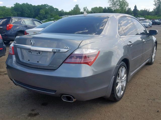 JH4KB2F69AC001088 - 2010 ACURA RL GRAY photo 4