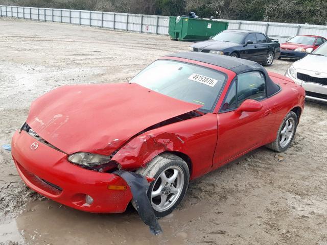 JM1NB353410216326 - 2001 MAZDA MX-5 MIATA RED photo 2